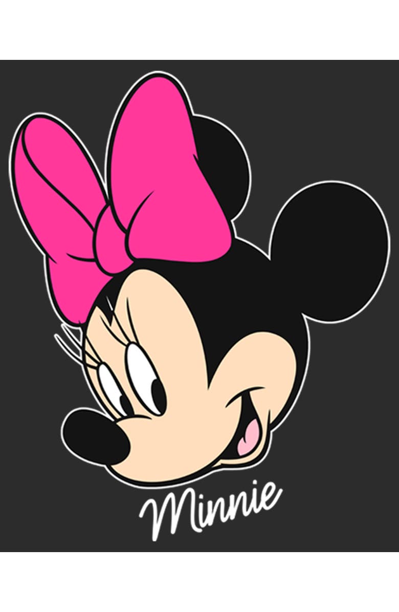 Mickey & Friends Women's Mickey & Friends Minnie Mouse Big Face Graphic T-Shirt, Alternate, color, Black