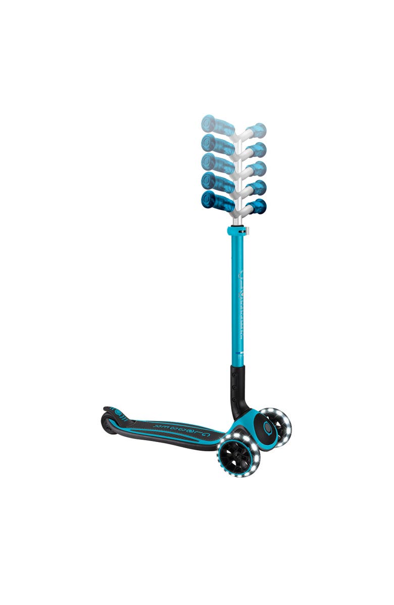 Globber Ace Lights Scooter, Alternate, color, Aqua
