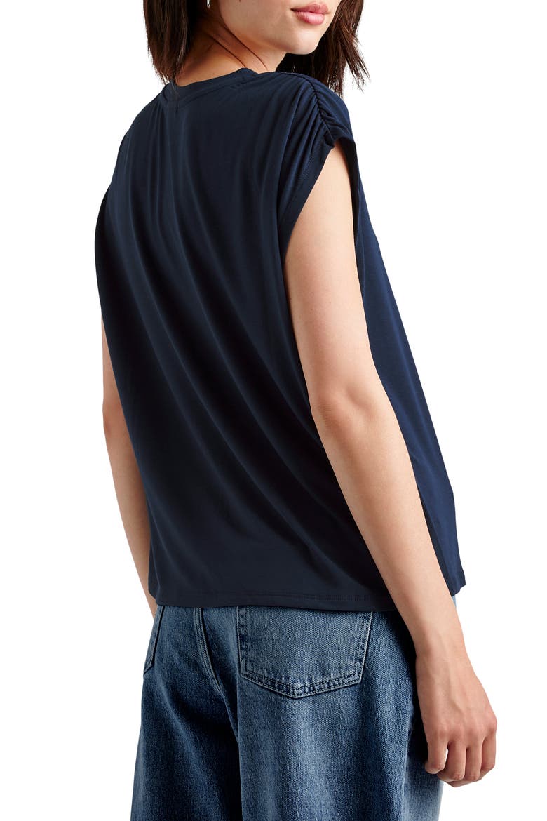 Ruched T-Shirt, Alternate, color, NAVY
