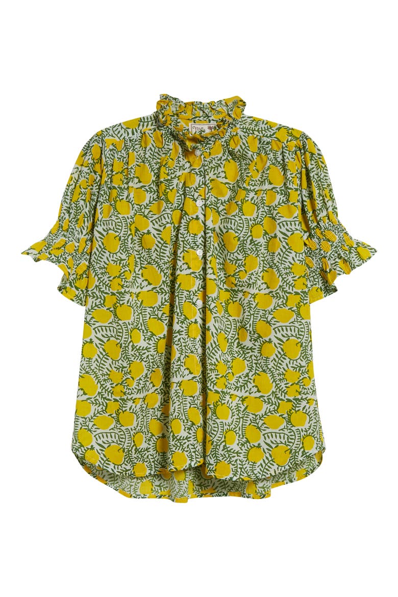 Marnie Floral Ruffle Top, Alternate, color, LEMONS