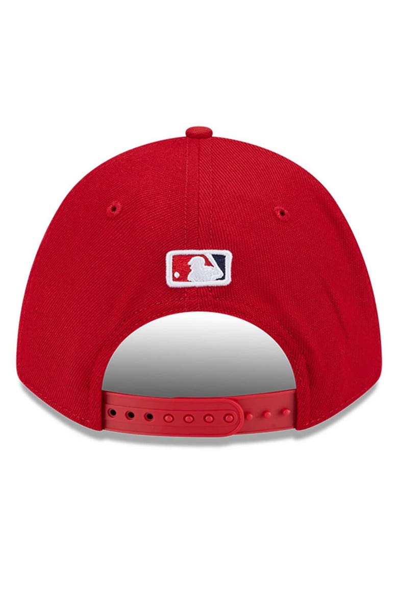 Men's New Era  Red Los Angeles Angels Player Replica 9FORTY Adjustable Hat, Alternate, color, Red