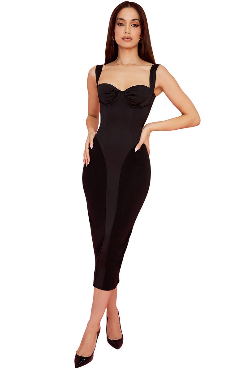 HOUSE OF CB Arielle Corset Midi Dress, Alternate, color, 