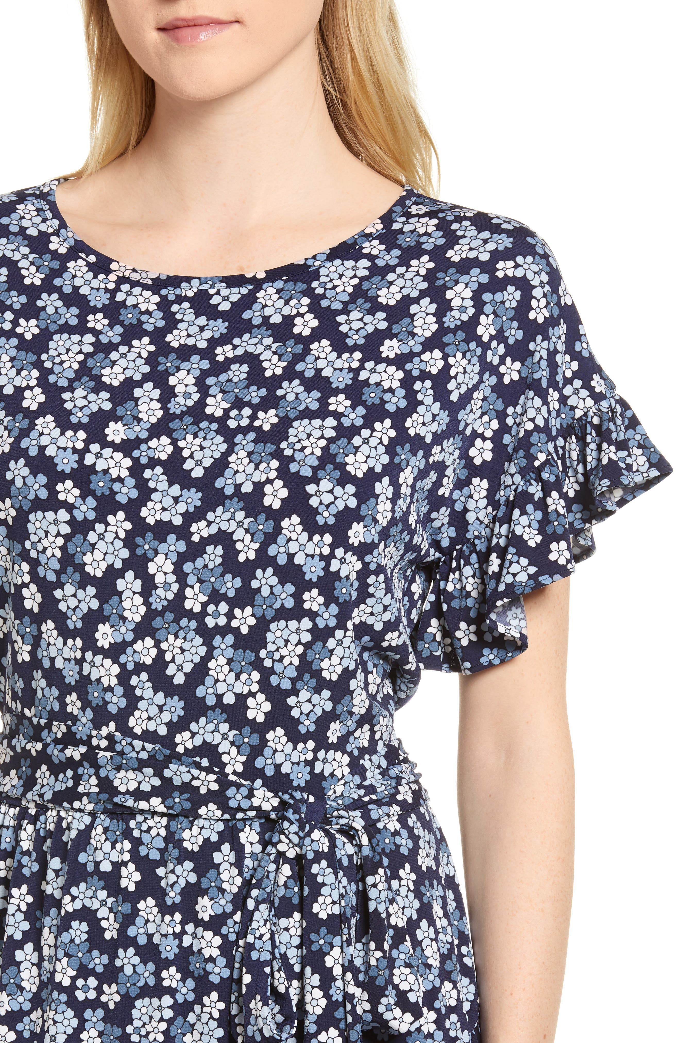 MICHAEL Michael Kors Cherry Blossom Ruffle Wrap Dress (Women ...