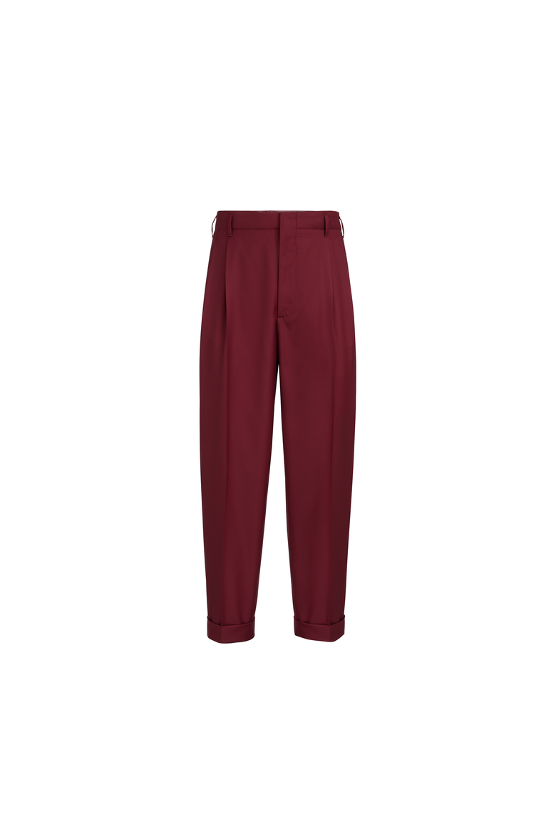 Virgin wool trousers, Alternate, color, Cherry