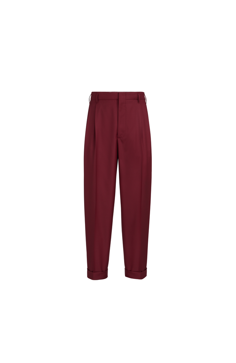 Brunello Cucinelli Virgin wool trousers, Main, color, Cherry
