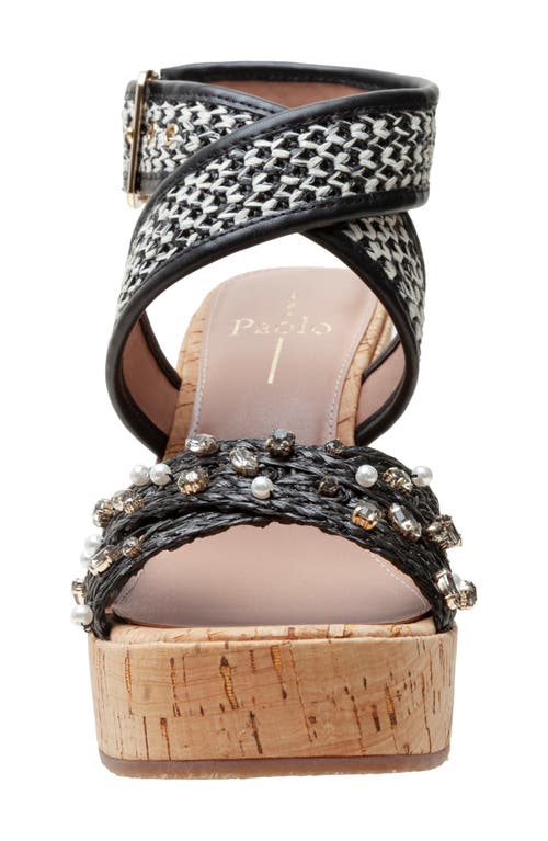Shop Linea Paolo Varena Platform Wedge Sandal In Black