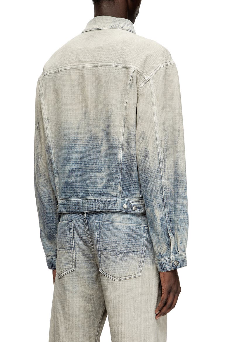 D-Ranger Prince of Wales Jacquard Denim Jacket, Alternate, color, DENIM