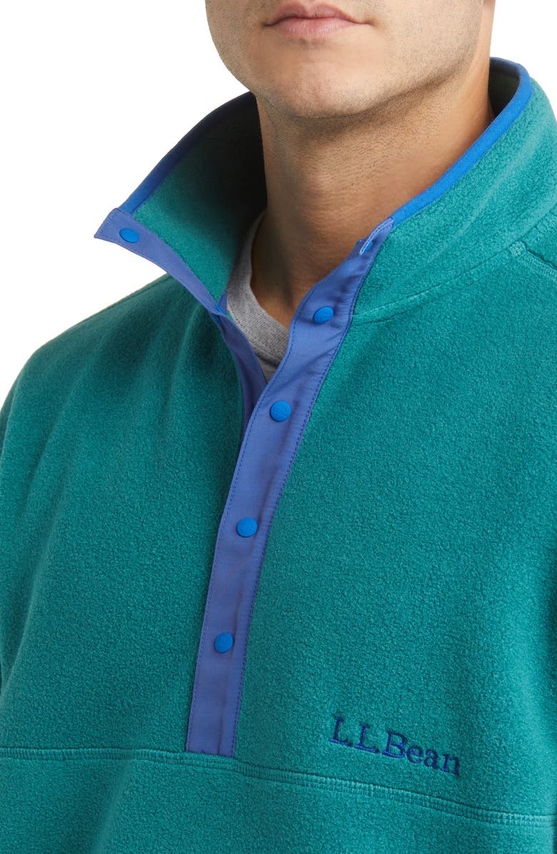 L.L.Bean Classic Fleece Half Snap Pullover, Alternate, color, Rustic Green