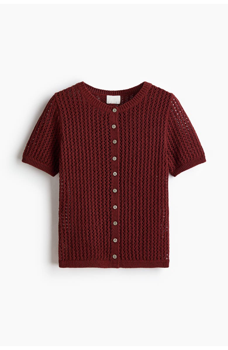 H&M Pointelle-knit cardigan, Alternate, color, 