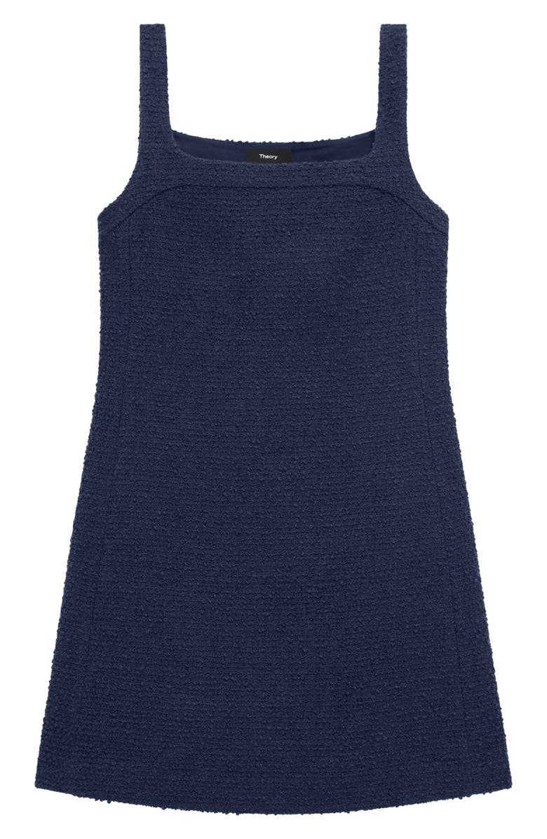 Theory Sleeveless Tweed Minidress, Alternate, color, Nocturne Navy