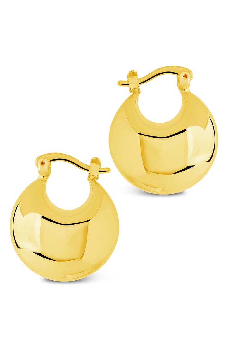 Sterling Forever Skyler Chunky Tube Hoop Earrings, Alternate, color, Gold
