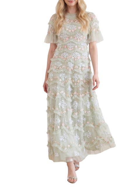 Daisy Wave Ankle Gown