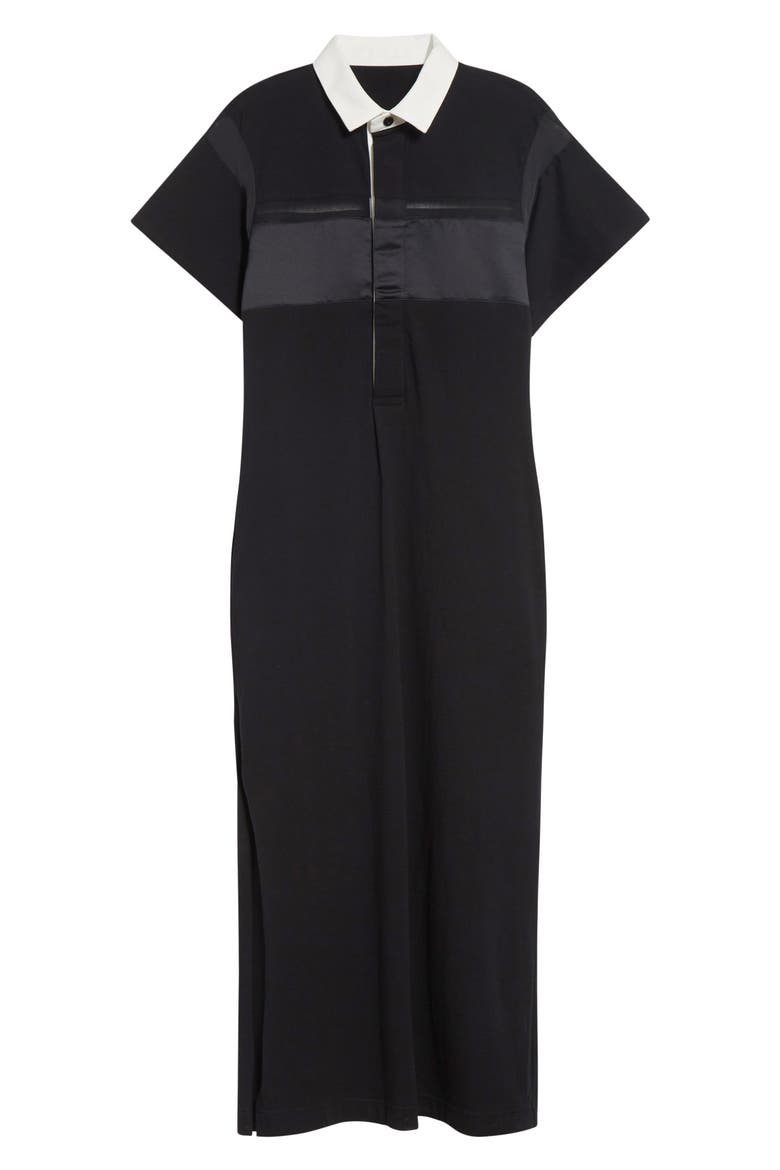 Cotton Jersey Dress, Alternate, color, BLACK