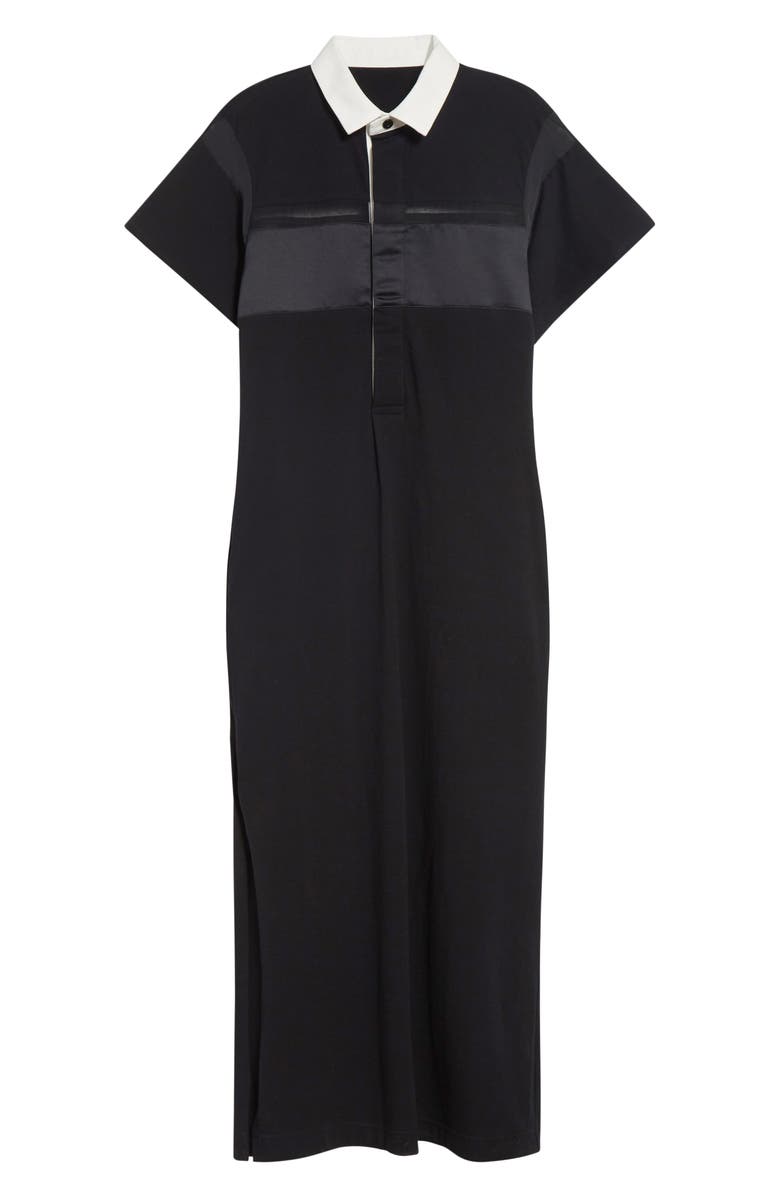 Sacai Cotton Jersey Dress, Main, color, Black
