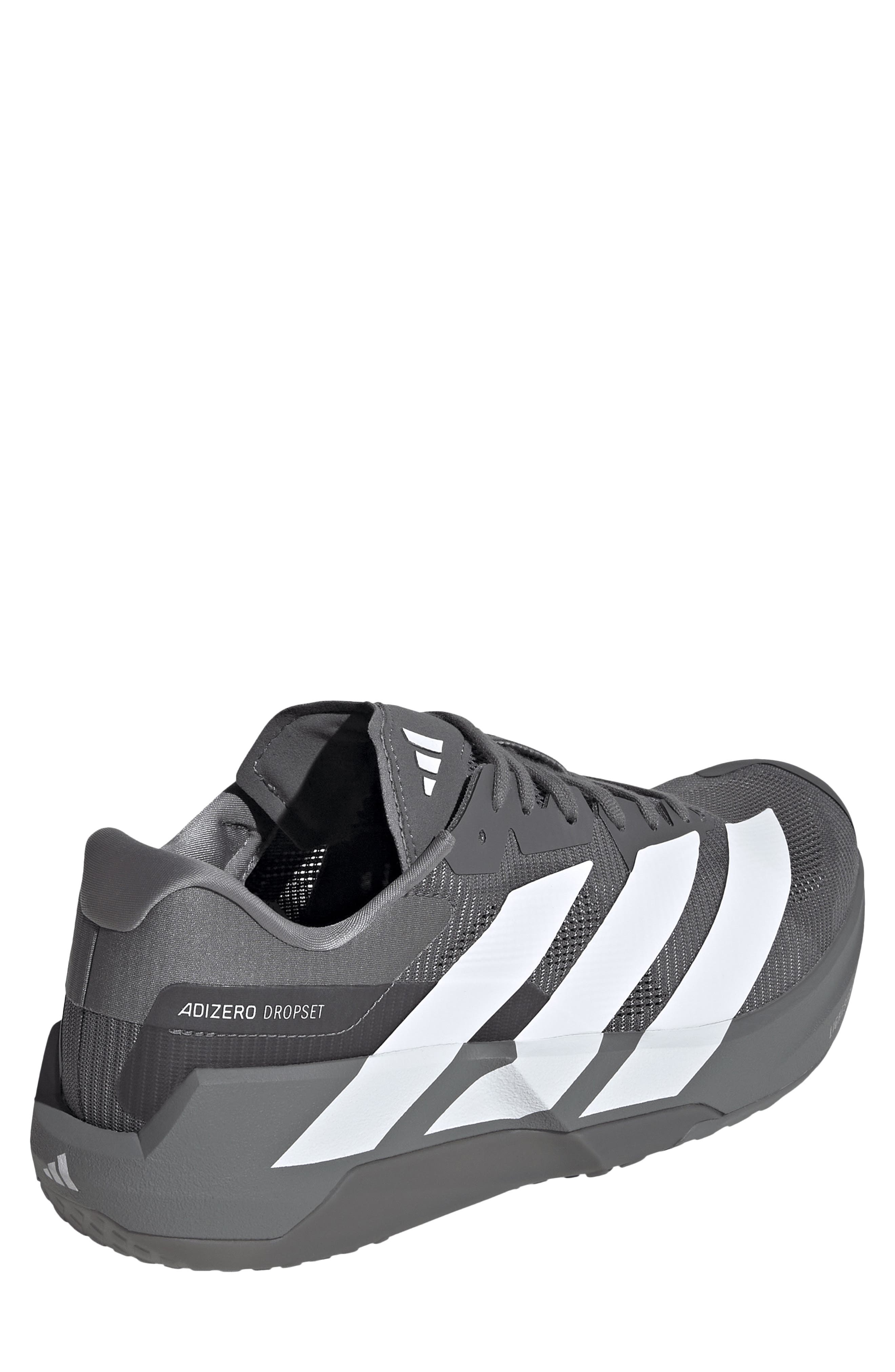 adidas Adizero Dropset Pro Training Shoe, Alternate, color, Grey / White/ Iron Met