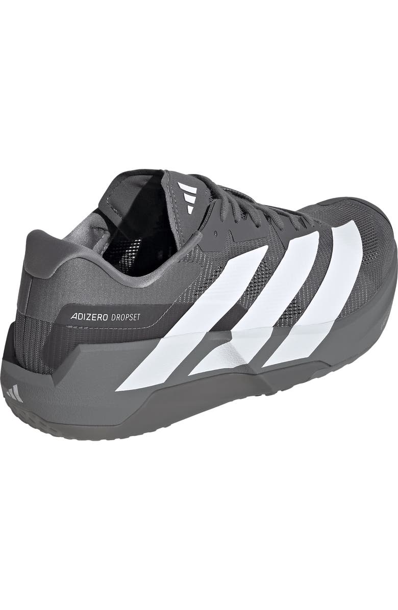 adidas Adizero Dropset Pro Training Shoe, Alternate, color, Grey / White/ Iron Met