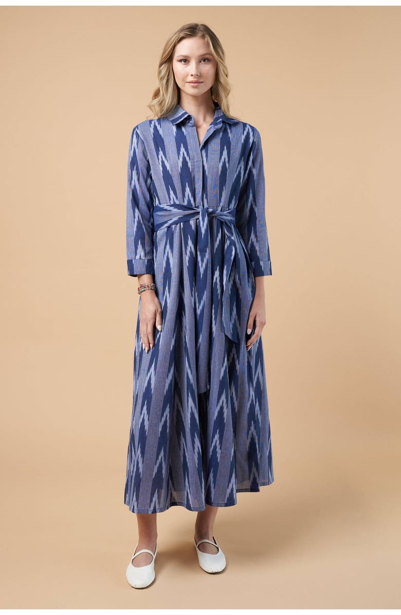 GUADALUPE DESIGN Luciana Ikat Dress, Alternate, color, Navy