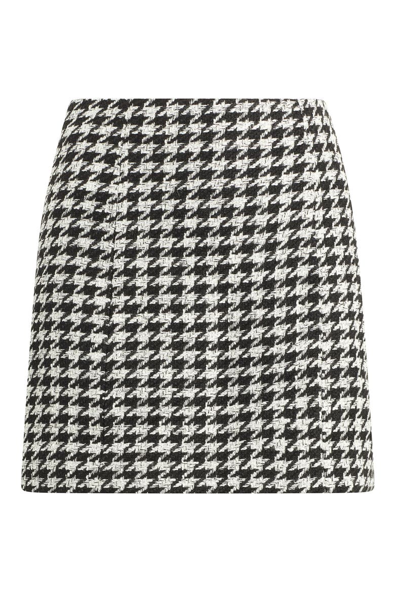 The First Wife Houndstooth Check Miniskirt, Alternate, color, BLACK/ WHITE HOUNDS