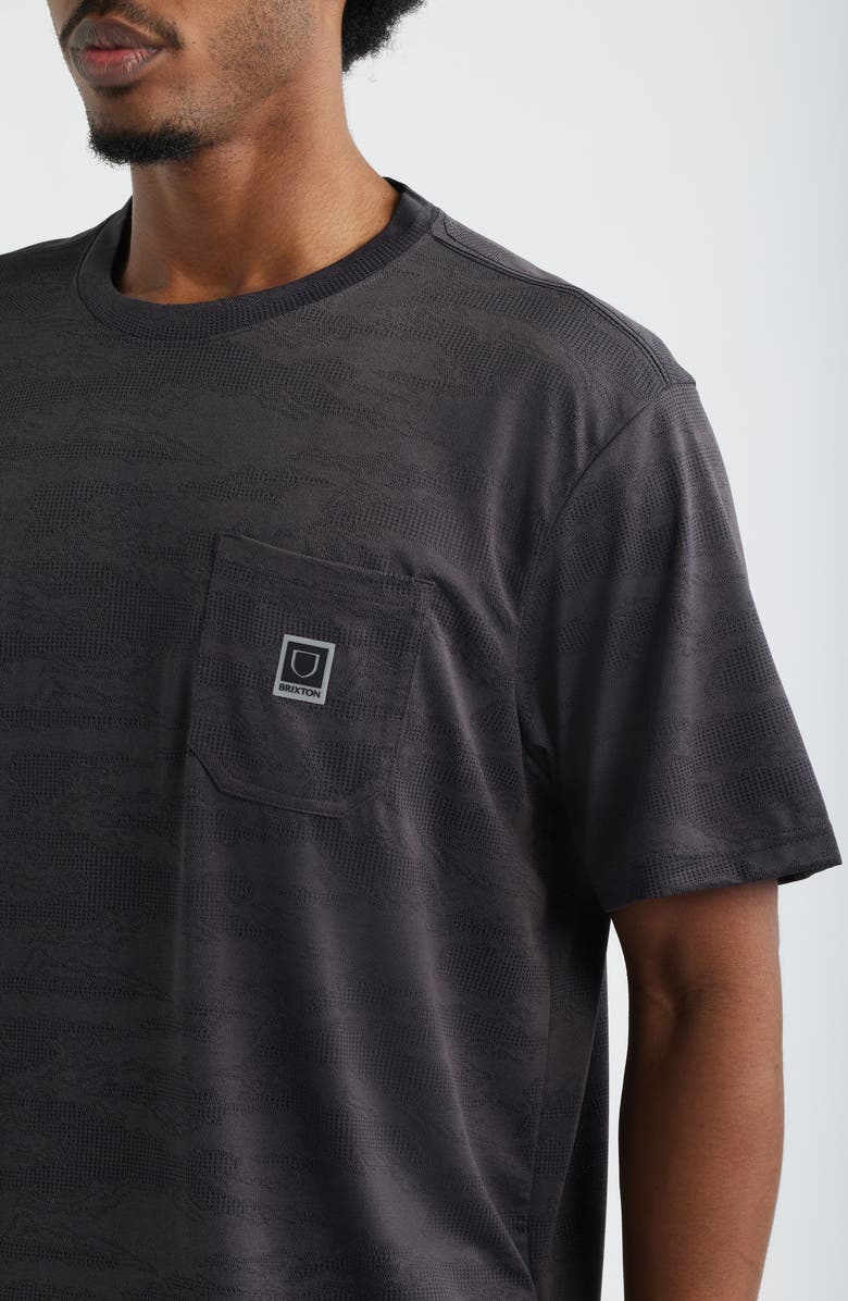 Brixton Journey Mesh Knit T-Shirt, Alternate, color, Black Tiger Camo
