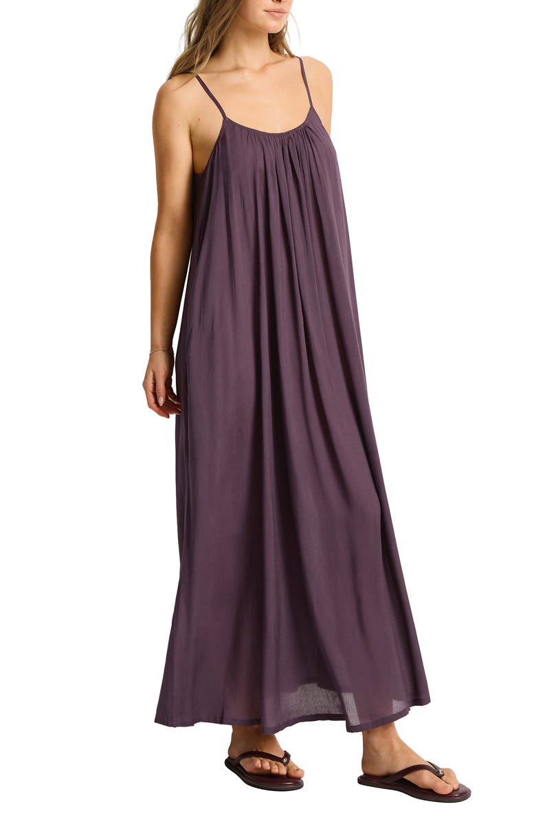 Sea Level Resort Essentials Cover-Up Maxi Dress, Alternate, color, Blackberry