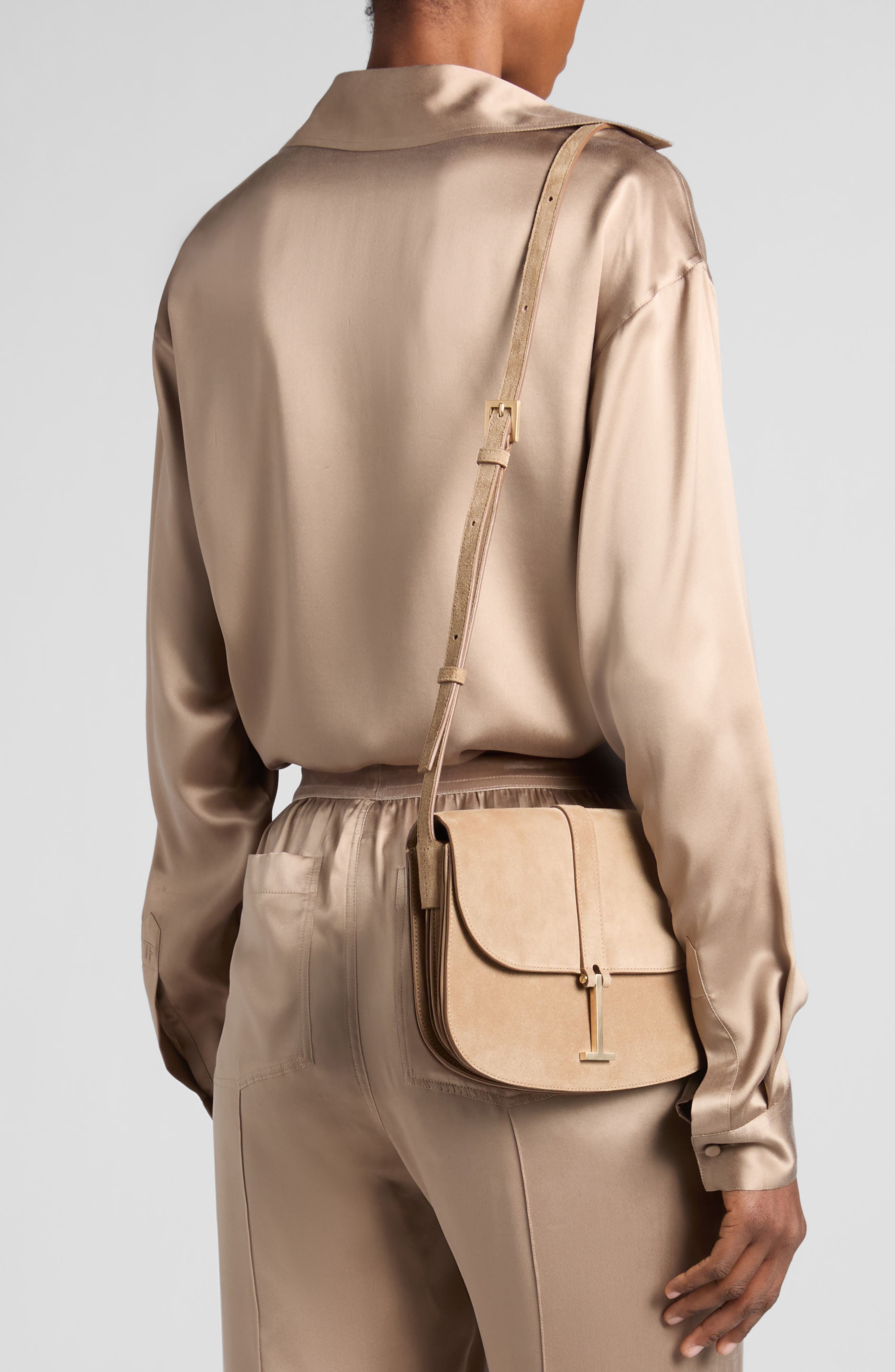 Small Kara Suede Crossbody Bag, Alternate, color, AMPHORA