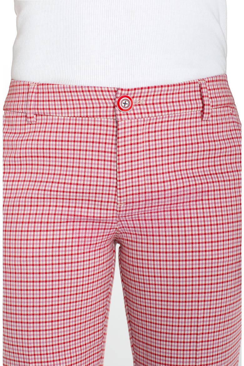 Kelsey Plaid Tapered Pants, Alternate, color, CHRYRED TATT PL