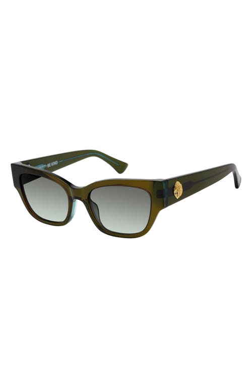Kurt Geiger London 53mm Cat Eye Sunglasses In Khaki/khaki Gradient