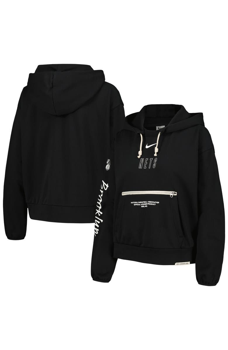 Nike Women's Nike Black Brooklyn Nets Courtside Standard Issue Performance Pullover Hoodie, Main, color, 
