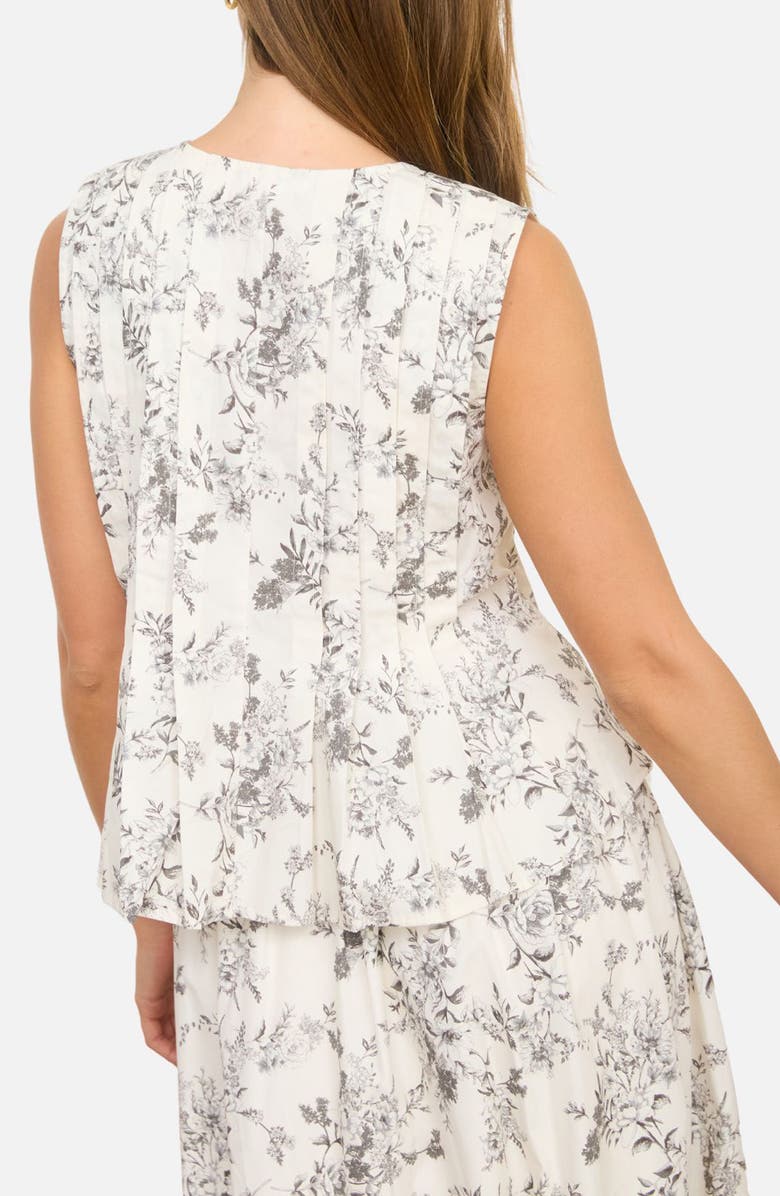 Blu Pepper Pleated Top, Alternate, color, Black Multi