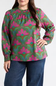 SUGARLIPS Evanna Floral Noehmi Smocked Top