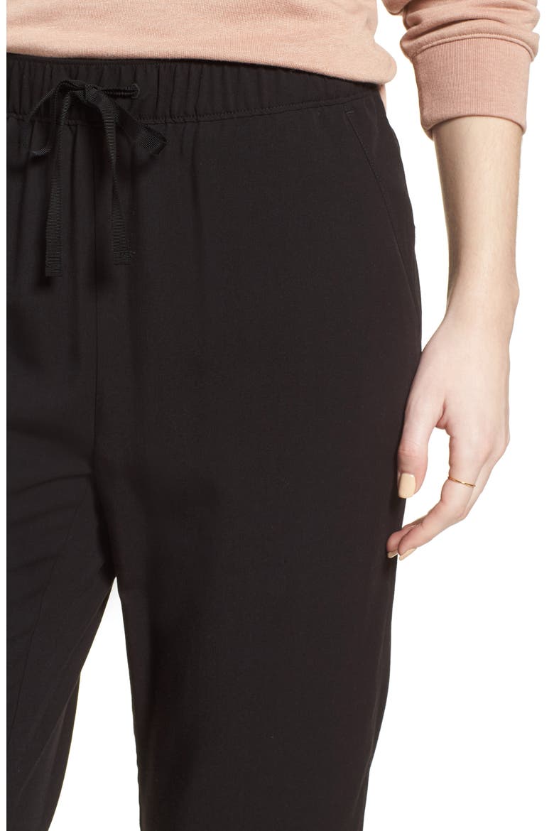 Drawstring Track Trousers, Alternate, color, TRUE BLACK