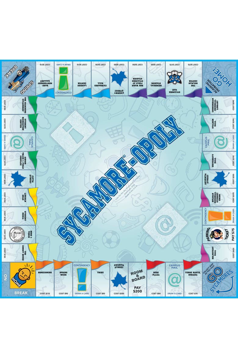Sycramore Opoly Board Game, Alternate, color, Multicolored