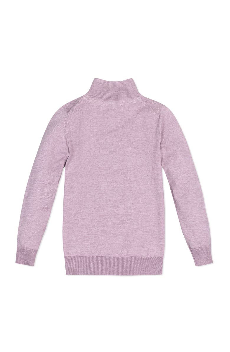 Hope & Henry Boys' Organic Fine Gauge Half Zip Sweater, Kids, Alternate, color, Lavender Marl