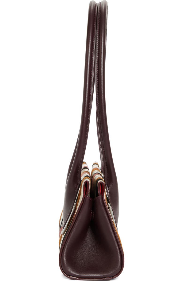 Christian Louboutin Intarsia Diamond Leather Baguette Bag, Alternate, color, Multi/ Amara