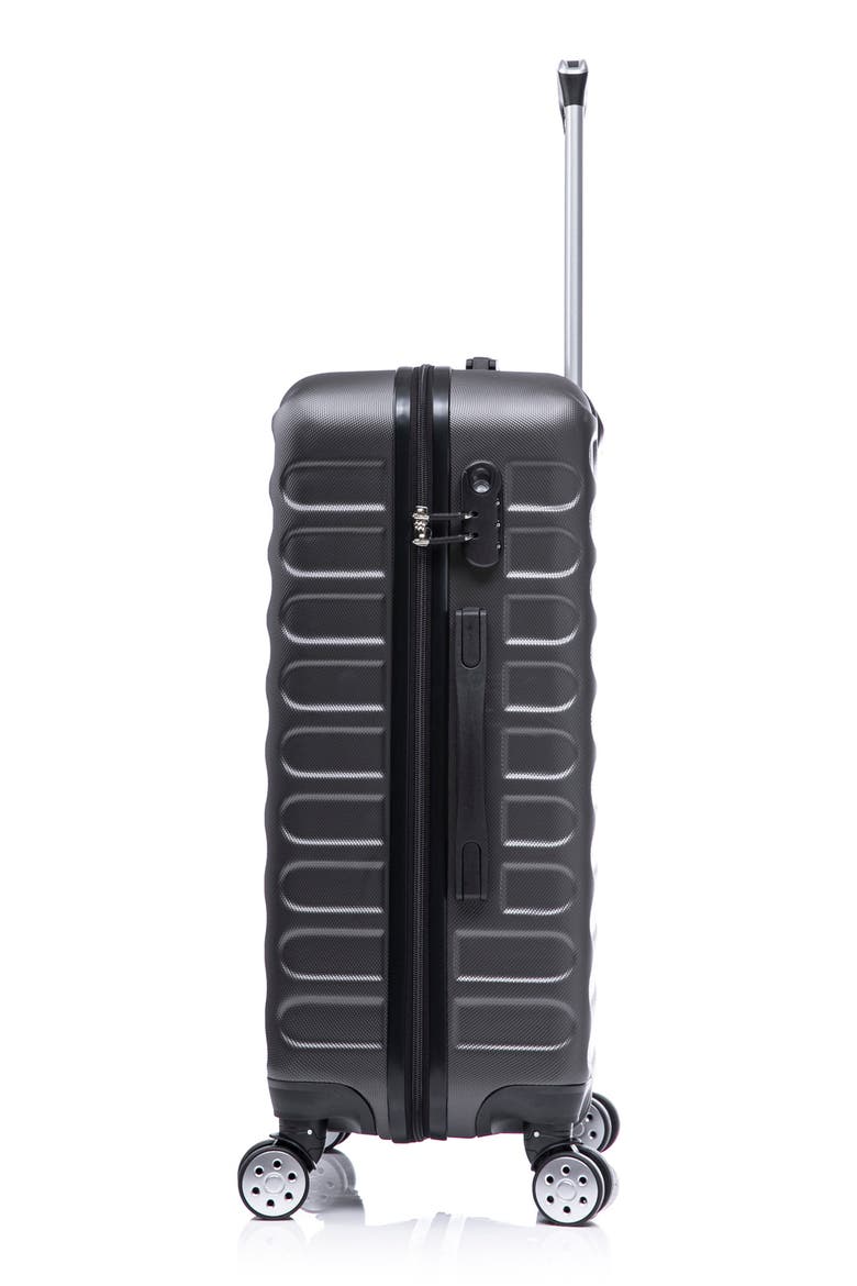 Carravia Hardshell 3-Piece Spinner Luggage Set, Alternate, color, CHARCOAL