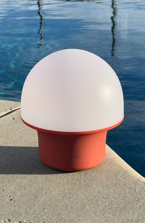 Brightech Portobello 6.6' Indoor/outdoor Usb-c Rechargeable Portable Led Table Lamp With 3-way Dimme In Burnt Orange