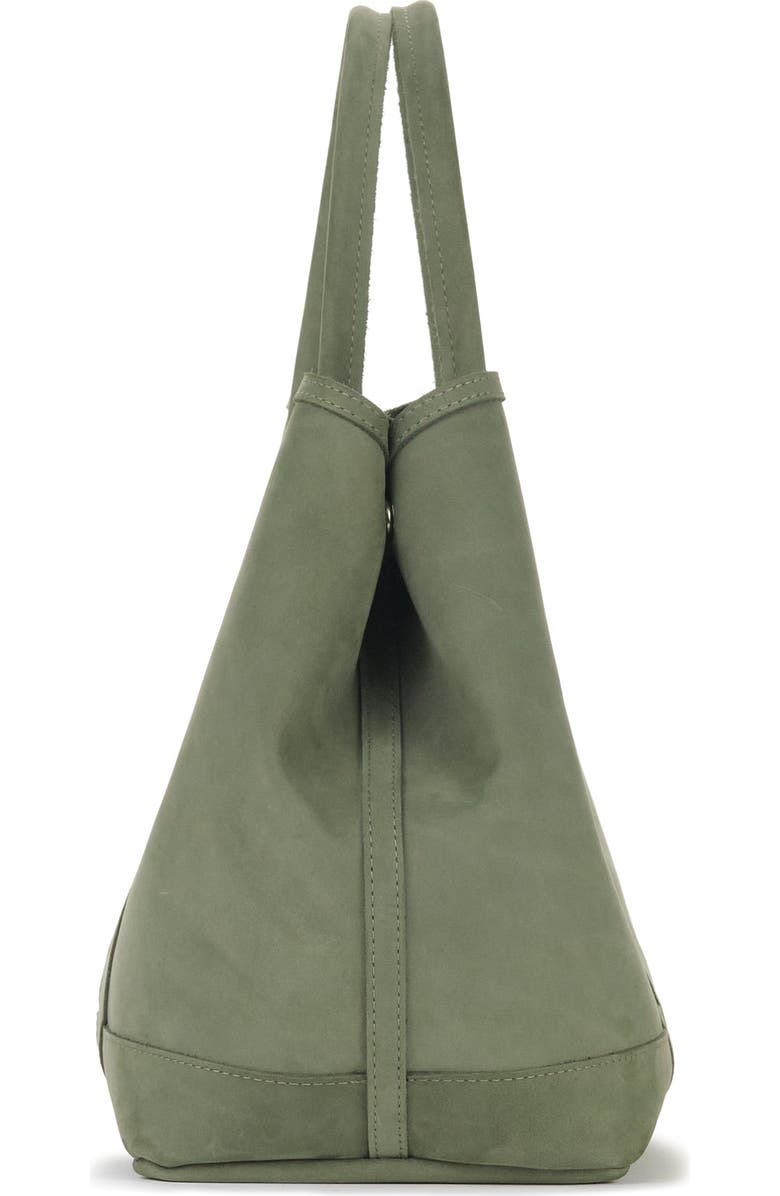 Ezra Arthur Audrey Velvet Leather Tote Bag, Alternate, color, Moss
