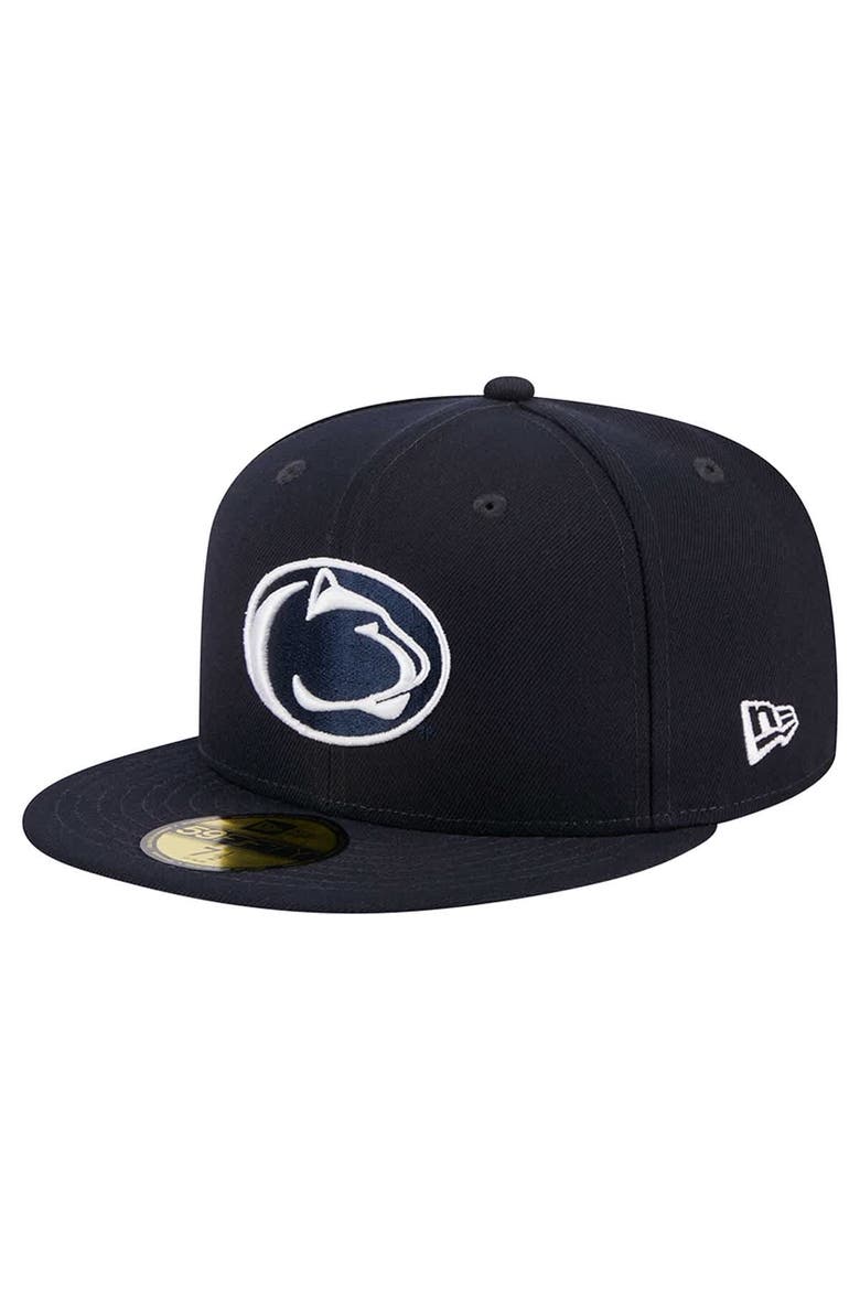 Men's New Era Navy Penn State Nittany Lions 59FIFTY Fitted Hat, Main, color, Navy