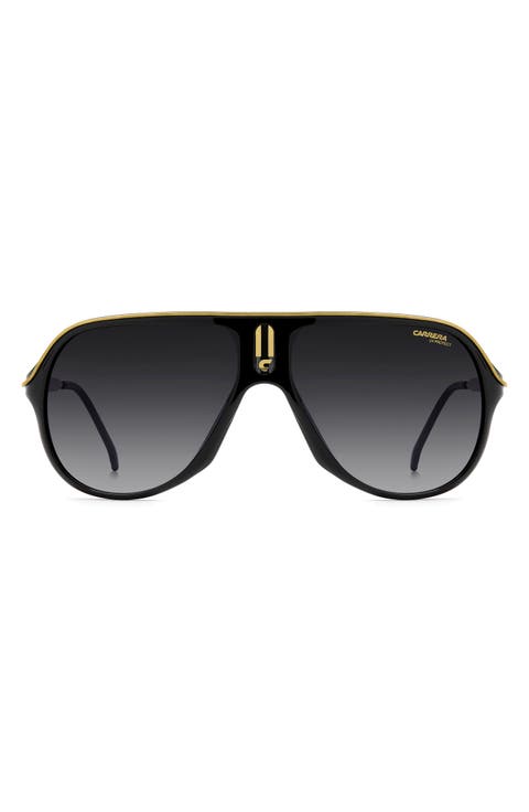 Safari 62mm Oversize Gradient Rectangular Sunglasses