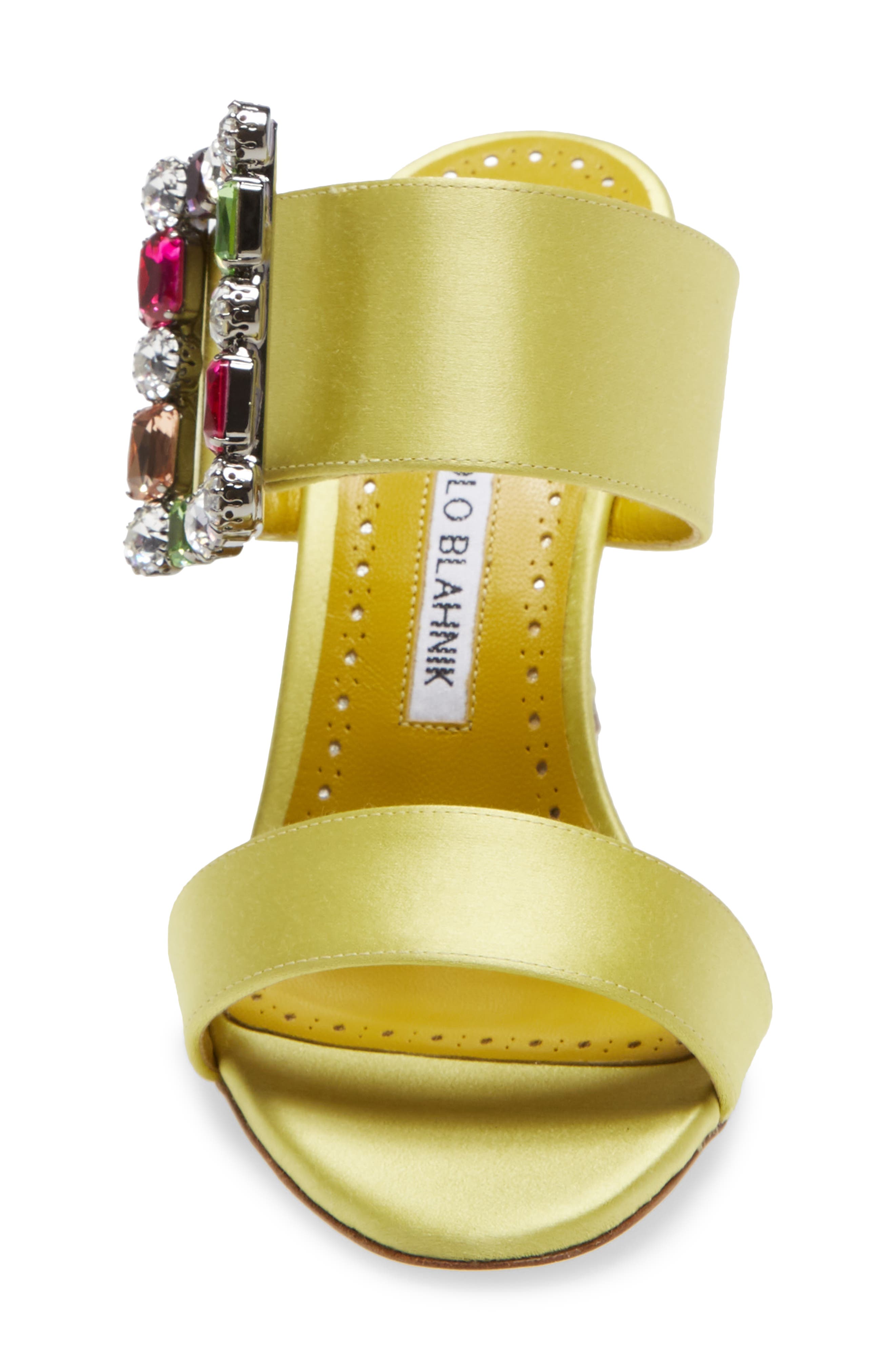 Verda Crystal Buckle Slide Sandal, Alternate, color, BRIGHT GREEN