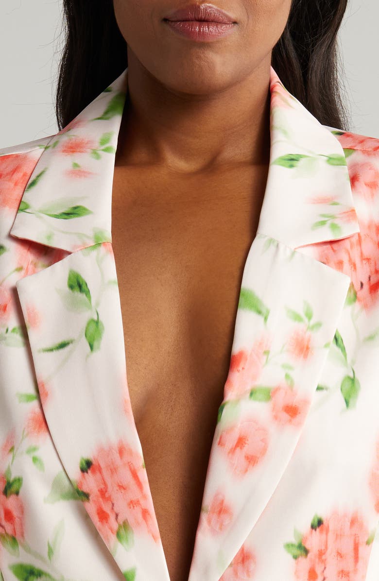 ASOS DESIGN Curve Floral Suit Blazer, Alternate, color,