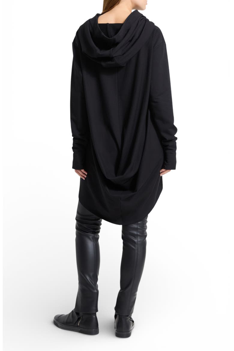 Firenze High-Low Hoodie, Alternate, color, BLACK