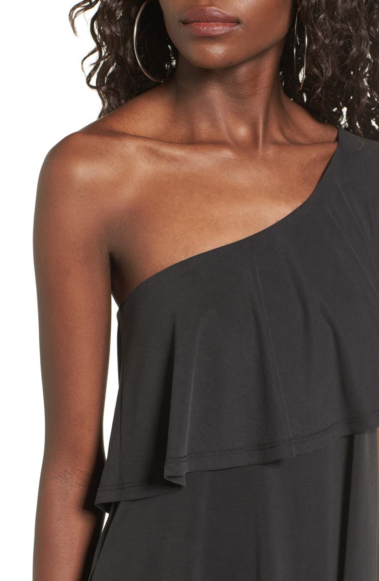 BP. One-Shoulder Ruffle Dress, Alternate, color, 