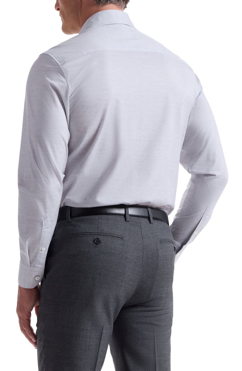 Bugatchi James OoohCotton<sup>®</sup> Space Dye Button-Up Shirt, Alternate, color, Platinum