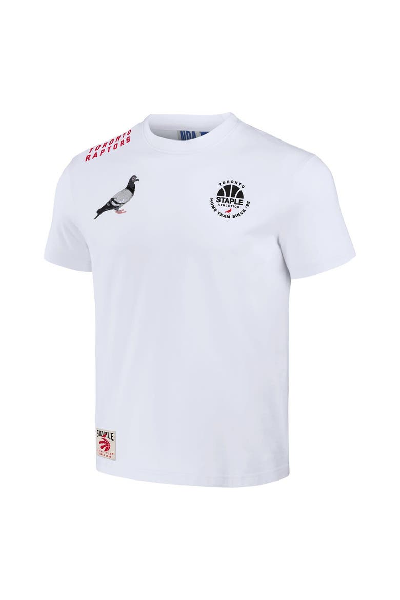 Men's NBA x Staple Cream Toronto Raptors Home Team T-Shirt, Alternate, color, White