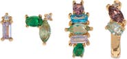 Girls Crew Flora & Fauna Set of 4 Mismatched Stud Earrings