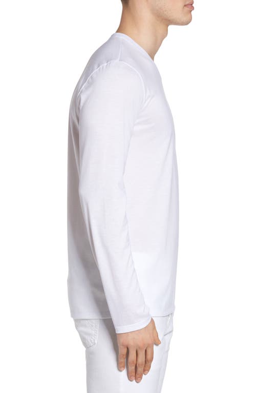 Lacoste Regular Fit Long Sleeve T-shirt In White
