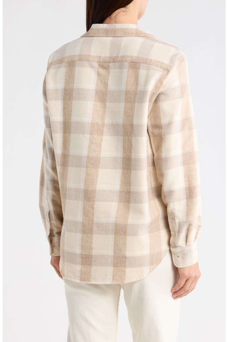 Relaxed Fit Button-Up Shirt, Alternate, color, LARGE CREAM CAMEL PLAID