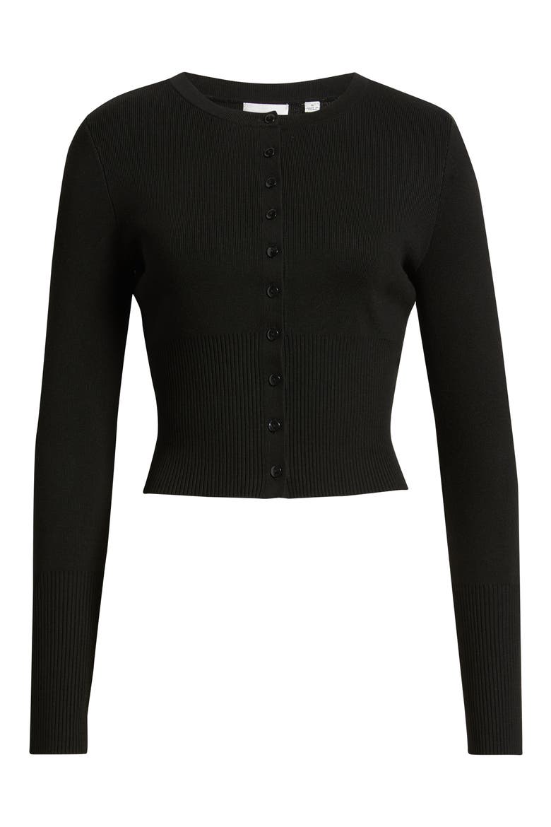 Mae Trim Fit Cardigan, Alternate, color, BLACK
