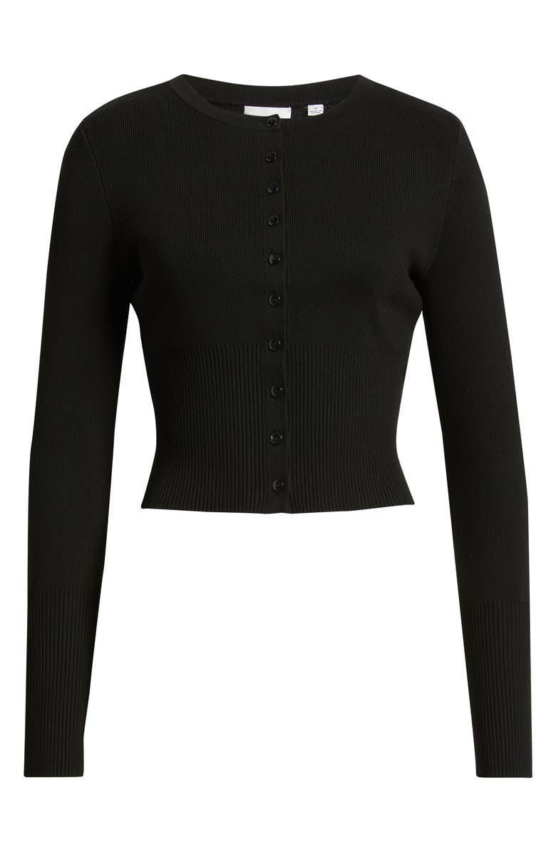 525 america Mae Trim Fit Cardigan, Alternate, color, Black